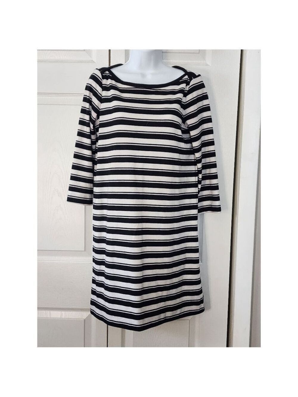 Women's LOFT Dress, S, Black & White